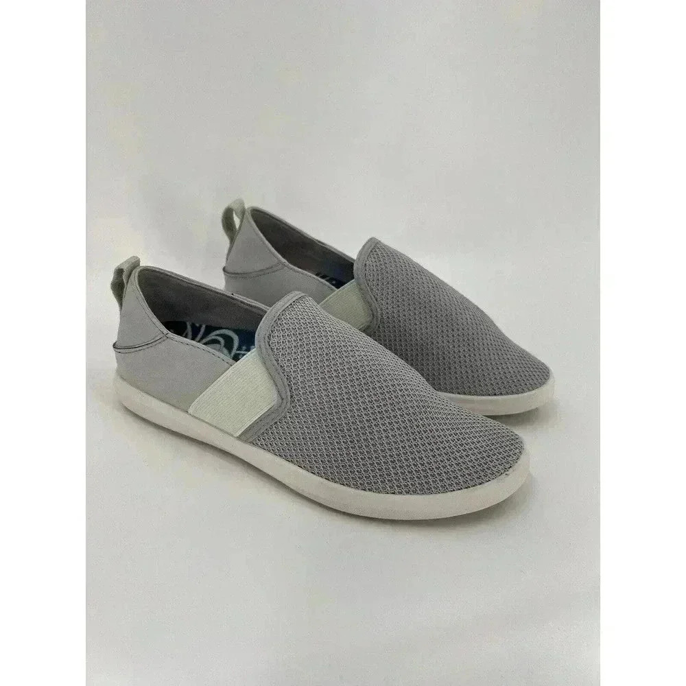 OluKai Womens Hale’Iwa Gray Round Toe Slip On Boat Shoes Size 5 Excellent UC - Picture 4 of 11